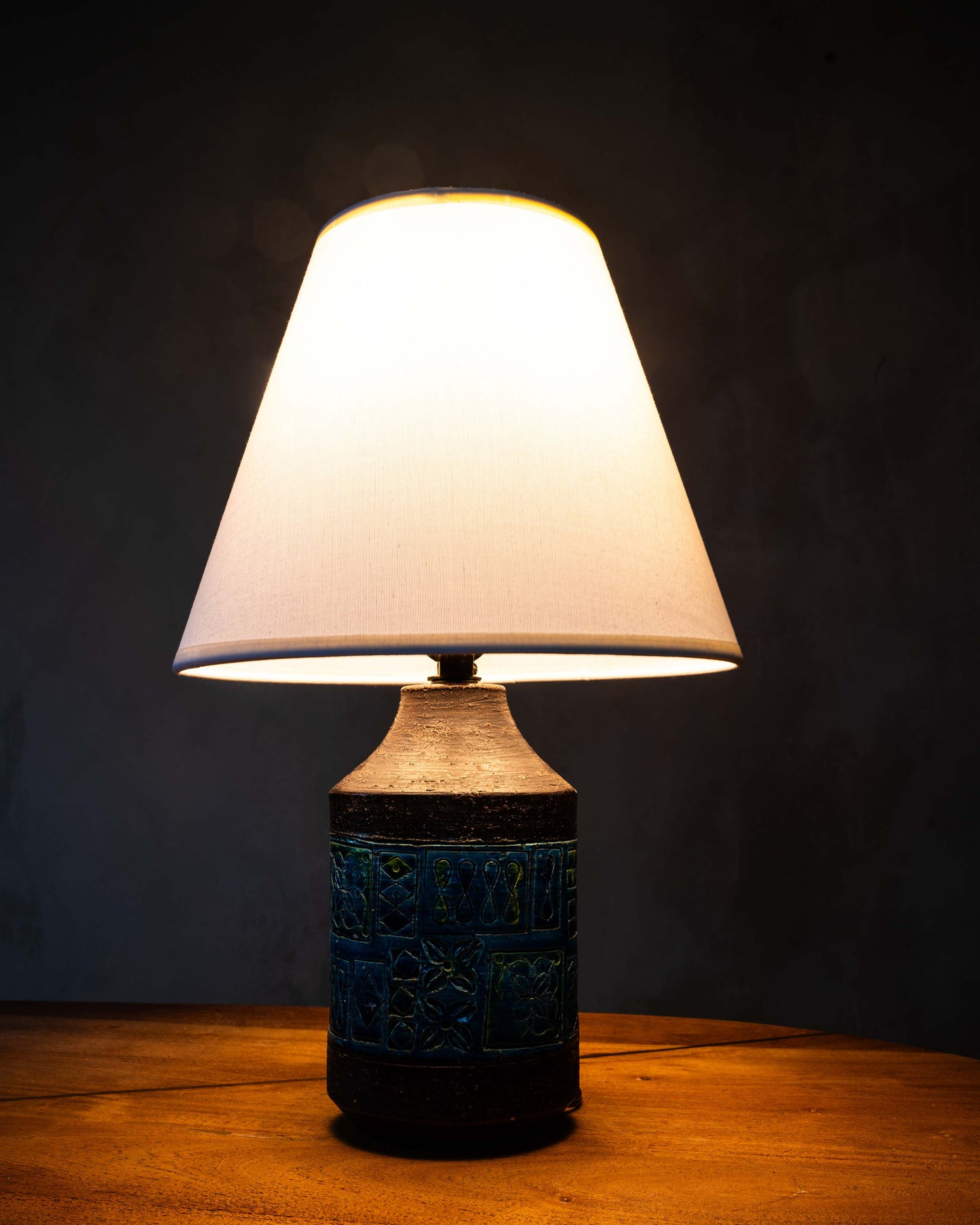 Aldo Londi Ceramic Lamp for Bitossi Small