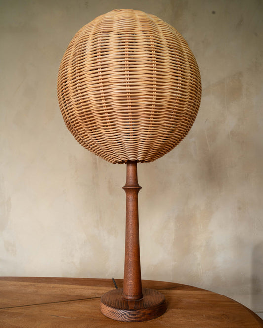 Rattan Globe Lamp