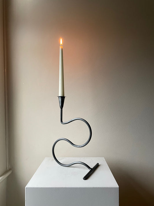 Iron Snake Candlestick Holder