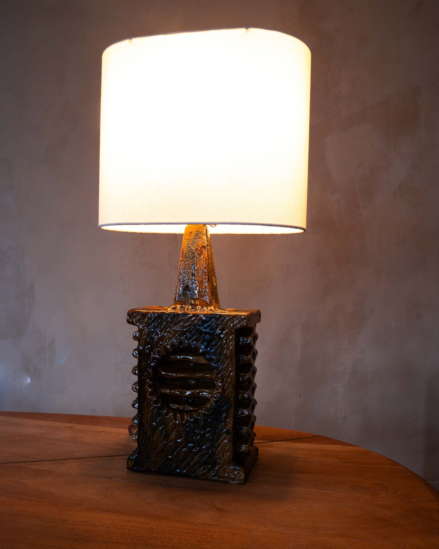 Sculptural Danish Ceramic Lamp